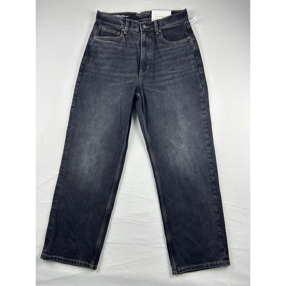 Arizona Jean Co Highest Rise Vintage Straight Jeans Black Gravity Size 10 NWT